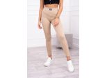 Kesi Leggings Da Donna Lana Beige Taglia Unica