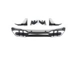 Diffusore A Labbro Anteriore E Posteriore - Paraurti M Sport - Look Carbonio Nero Lucido - Accessori Auto - Per Bmw G05 X5 (2018-2022)
