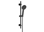 Joho Asta Doccia In Acciaio Inox Con Soffione 70 Cm, Set Doccia Asta Doccia Con Supporto Per Soffione E Tubo Flessibile Per Bagno Rotondo Nero Opaco