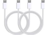 Cavo USB-C USB-C Per Iphone 15 / 15 Plus / 15 Pro / 15 Pro Max [2 Pezzi] Nylon Intrecciato Bianco 2M Phonillico®