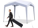 Costway Gazebo 3X3M, Gazebo Pieghevole Pop Up Con Borsa Avvolgibile, Gazebo Da Giardino Impermeabile Stabile Invernale, Tenda Da Giardino Pop Up, Senza Zanzariera