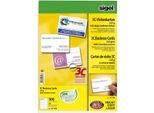 Sigel® LP798 Biglietti Da Visita, 3C, Taglio Liscio, Con Angoli Arrotondati, 225 G/M², Bianco Brillante, 100 Pezzi