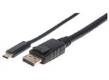 Manhattan 152471 Manhattan Usb Typ C Auf Displayport-Adapterkabel 1M Schwarz