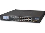 Planet FGSD-1022VHP Planet 8-Port 10/100TX 802.3At Combo Poe Switch 2-Port Gigabit Tp/Sfp, With Lcd Poe Monitor, 120 Watts