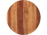 Vidaxl Piano Di Tavolo In Legno Massiccio Di Acacia Rotondo 25-27 Mm 50 Cm