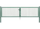 Alberts 602802 Cancello Doppio In Rete Metallica Ondulata, Verde, Larghezza 300 Cm, Altezza 75 Cm