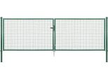 Alberts 604226 Cancello Doppio In Rete Metallica Ondulata, Verde, Larghezza 400 Cm, Altezza 125 Cm