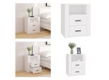 Vidaxl Comodino Bianco 50X36X60 Cm In Legno - Comodino - Comodini - Mobile Da Letto - Cassettiera Da Letto