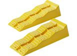 Coppia Di Cunei Per Gradini Wiltec Con 3 Livelli Di Altezza 40/70/100 Mm, Set Di 2 Cunei Di Guida Con Capacità Di Carico Di 3 T, Cunei Di Livellamento Per Caravan, Camper, Ecc.