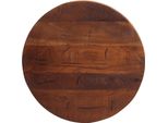 Vidaxl Piano Da Tavolo Ø 40X2,5 Cm Rotondo In Legno Massiccio Antico