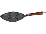Ronneby Bruk Maestro Padella Per Uova In Ghisa Con Manico In Legno Di Faggio Marrone 25X25Cm