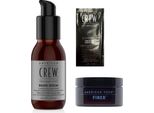 American Crew Fibre 85G + Beard Serum 50Ml + Precision Shave Gel 7,4Ml Gratis