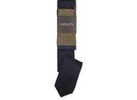 Krawatte VENTI VENTI Set aus Krawatte und Einstecktuch gemustert, Herren, blau (dunkelblau), 100% Seide, Krawatten