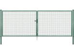 Alberts 604233 Cancello Doppio In Rete Metallica Ondulata, Verde, Larghezza 400 Cm, Altezza 150 Cm