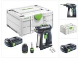 Trapano Avvitatore A Batteria Festool C 18-Basic 18 V 45 Nm Brushless + 1X Batteria 3,0 Ah + Systainer - Senza Caricabatterie