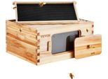 Set Di Arnie Vevor Con Cassetta Profonda, Legno Di Cedro Naturale Al 100 % Rivestito Di Cera D'api, Arnia Zander Con 10 Telai E Fondamenta, Finestre Per Api In Acrilico Trasparente