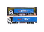 1:48 Lega Container Truck Modello Giocattolo Alta Simulazione Bambini Auto Giocattolo Veicolomodello Blu Container Truck