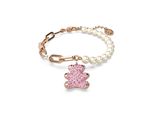 Armband Swarovski "Teddy" Gr. M, Rosa (RoséGoldfarben, Rosa, Weiß, Rosa), ArmbäNder, Damen, M, Metall Perlen, Metall, Perlen, Armband, Mit Swarovski Kristall - Mit Swarovski Perle