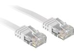 Lindy 47501 Cat6 Flachband-Patchkabel, Weiß, 1.00M Ohne Schirmung