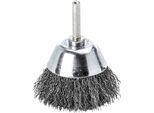 Spazzola A Tazza D.50Mm Albero 6Mm Spessore Filo 0,3Mm Sta 10500Min-¹ Lessmann