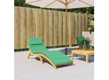 Vidaxl Cuscino Per Sdraio Verde 186X58X4 Cm Tessuto Oxford