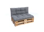 Pokar Cuscino Per Pallet Con Bella Trapuntatura Cuscino Per Divano In Pallet, Dimensioni: Set Cuscino Seduta 120X80 + Cuscino Schienale 120X40, Colore: Grigio