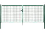 Alberts 603007 Cancello Doppio In Rete Metallica Ondulata, Verde, Larghezza 300 Cm, Altezza 125 Cm