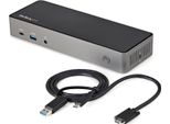 Startech.Com USB-C E USB-A Dock - Docking Station Universale Triplo Monitor Displayport E Hdmi 4K 60Hz - 85W Power Delivery, Hub 6X Usb, Gbe, Audio - Docking Station Usb Tipo C/Usb 3.1 Gen 2 10Gbps