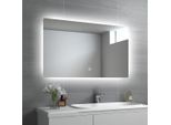 Specchio Da Bagno Emke Specchio Da Bagno A Led Specchio Da Parete Con Illuminazione 100X60Cm 3 Luci Colore Dimmerabile Specchio Luminoso Interruttore A Sfioramento Funzione Memoria Specchio Da Trucco