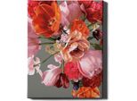 Oh Art! - Set Di Pittura Per Numeri - 40X50Cm, Con Cornice In Legno E Pennelli "Tulipani Rosa"" Fai Da Te"