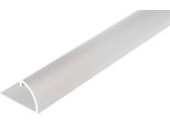 Alberts 476557 Profilo Terminale, Alluminio, Anodizzato Argento, 1000 X 25 X 13 Mm