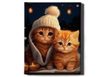 Oh Art! - Set Di Gatti Da Dipingere Con I Numeri - 40X50Cm, Con Cornice In Legno E Pennelli Fai Da Te