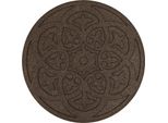Bepco Set Di 4, Ornamento In Gomma Riciclata, Ø 45,8 X 1,8 Cm, Marrone