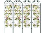 Costway 4 Tralicci In Metallo, Recinzione Decorativa Da Giardino, Traliccio Autoportante, Traliccio Da Giardino Da Inserire, Traliccio 180X50Cm