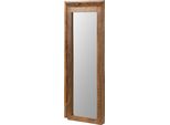 MASSIVMOEBEL24 | Specchio Da Parete In Legno Di Acacia 56X8X150 Laccato Naturale Bark #122