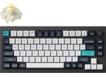 Tastiera Meccanica Senza Fili Keychron Q1 Max Qmk/Via, Qwerty Usa, Manopola, Nero Carbone, Gateron Jupiter Banana Q1M-M4