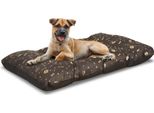Cuscino Per Cani Prestige 80X60 Cm Impermeabile Ossa Dorate