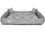 Letto Per Cani, Box, 130X105 Cm, Velluto Grigio