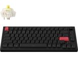 Tastiera Meccanica Senza Fili Keychron Q1 Max Qmk/Via, Qwerty Us, Rgb, Hot-Swap, Manopola, Nero Carbone, Gateron Jupiter Banana Q1M-M4S