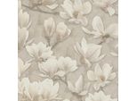 Profhome 396102-GU Carta Da Parati In Tessuto Non Tessuto Floreale Opaco Beige Crema Bianco 5,33 M2