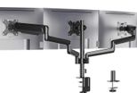 Supporto Per 3 Monitor Wali GSDM003, Fino A 27", Vesa 75/100 Mm, Nero"