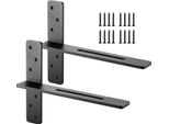 Supporto Per Ripiani Vevor, 2 Pezzi, Portata 90 Kg, Supporto Per Ripiani Per Carichi Pesanti 406,4X73,5X304,8 Mm, Supporto In Acciaio Per Ripiani, Raccordi A Staffa Flottante Per Piani Di Lavoro Con Viti