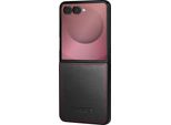 Torro Custodia In Pelle Per Galaxy Z Flip7 - Nero Con Dettagli Rossi