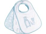 Bavaglino In Velcro Confezione Da 3 " Set Di Bavaglini Con Chiusura In Velcro "" Bavaglino Con Simpatico Disegno Di Animali "" Bavaglino Per Bambini E Ragazzi: Blu Colore: Blu"