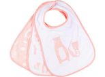Bavaglino In Velcro Confezione Da 3 " Set Di Bavaglini Con Chiusura In Velcro "" Bavaglino Con Simpatico Disegno Di Animali "" Bavaglino Per Neonati E Bambini: Rosa Colore: Rosa"