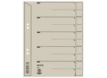 Leitz 1654-00-85 1654 TrennbläTter - Lochung GeöSt, ÜBerbreite, A4, Grau, 100 StüCk