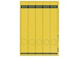 Leitz 1688-00-15 1688 Etichette Per Dorso In Pc - Carta, Lunghe/Strette, 125 Pezzi, Giallo