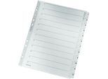 Leitz 4325-00-00 4325 Indice Numerico - 1-12, A4, Cartone, 12 Fogli, Grigio