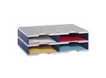 Styro 268-0202.38 Stazione Di Smistamento Styrodoc Grigio/Blu A 4 Scomparti