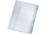Leitz 1265-00-00 1265 Register - A - Z, Pp, A5 ÜBerbreite, 165 X 210 Mm, 20 Blatt, Grau